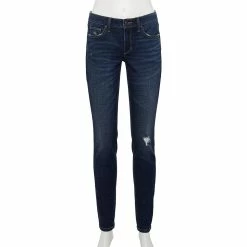 Women's Sonoma Goods For Life® Supersoft Stretch Midrise Skinny Jeans 51 Women's Sonoma Goods For Life® Supersoft Stretch Midrise Skinny Jeans -Sonoma Goods For Life Shop 2954787 Destructed Dark Indigo