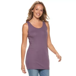 Women's Sonoma Goods For Life® Tunic Layering Tank Top -Sonoma Goods For Life Shop 2979874 Black Plum