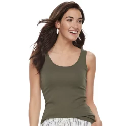 Women's Sonoma Goods For Life® Tunic Layering Tank Top -Sonoma Goods For Life Shop 2979874 Olive Night