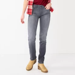 Women's Sonoma Goods For Life® Supersoft Midrise Straight-Leg Jeans -Sonoma Goods For Life Shop 3022856 Light Grey