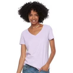Petite Sonoma Goods For Life® Essential V-Neck Tee -Sonoma Goods For Life Shop 3053848 Cherub Lilac