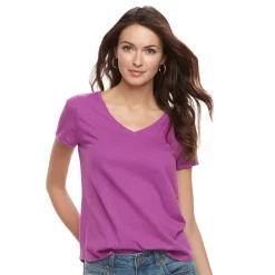 Petite Sonoma Goods For Life® Essential V-Neck Tee -Sonoma Goods For Life Shop 3053848 Imagine Orchid