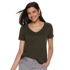 Petite Sonoma Goods For Life® Essential V-Neck Tee -Sonoma Goods For Life Shop 3053848 Pine Ridge