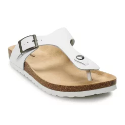 Sonoma Goods For Life® Porcelain Leather Slide Sandals -Sonoma Goods For Life Shop 3519235 White
