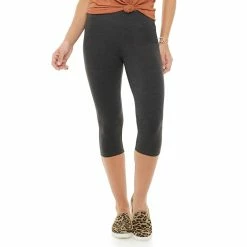 Women's Sonoma Goods For Life® Wide-Waist Capri Leggings -Sonoma Goods For Life Shop 3584124 Gray Heather