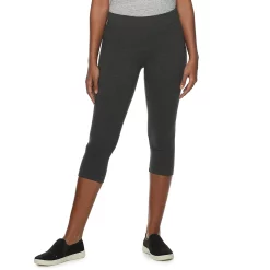 Women's Sonoma Goods For Life® Wide-Waist Capri Leggings -Sonoma Goods For Life Shop 3584124 Slate Gray