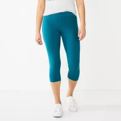 Petite Sonoma Goods For Life® Wide-Waist Capri Leggings 27 Petite Sonoma Goods For Life® Wide-Waist Capri Leggings -Sonoma Goods For Life Shop 3590181 Blue