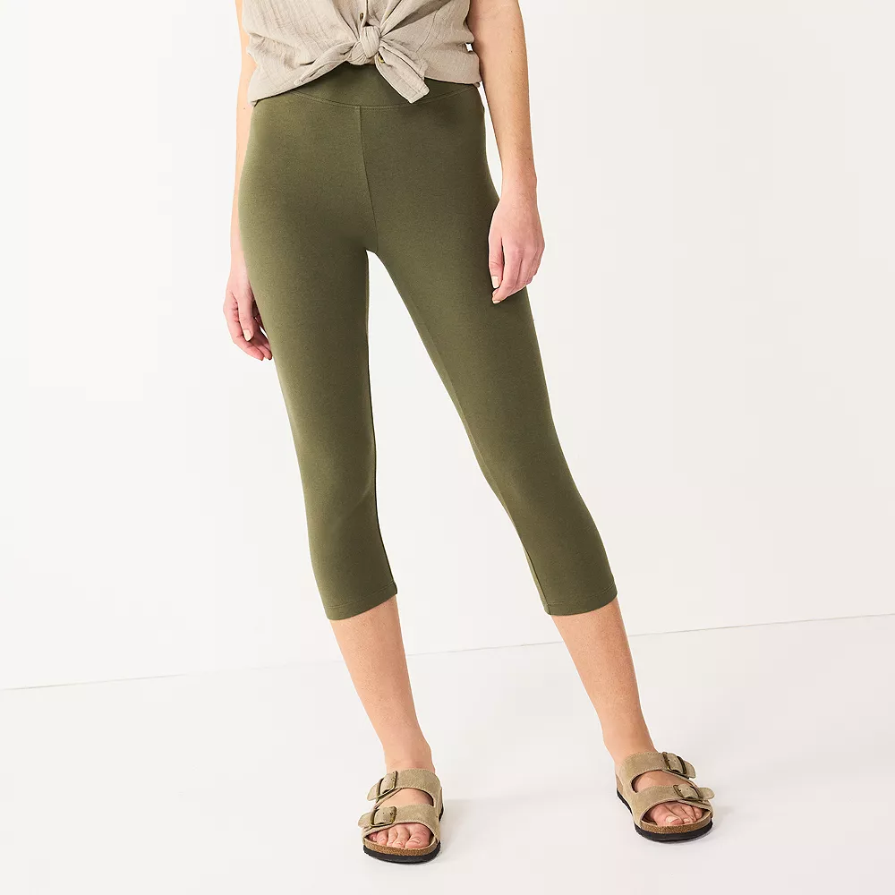 Petite Sonoma Goods For Life® Wide-Waist Capri Leggings 12 Petite Sonoma Goods For Life® Wide-Waist Capri Leggings - Image 12
