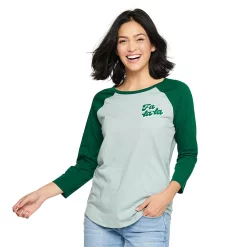 Women's Sonoma Goods For Life® Baseball Tee -Sonoma Goods For Life Shop 4008826 Green Fa La La