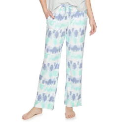 Women's Sonoma Goods For Life® Cozy Pajama Pants -Sonoma Goods For Life Shop 4211999 Aqua Tie Dye