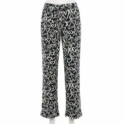 Women's Sonoma Goods For Life® Cozy Pajama Pants -Sonoma Goods For Life Shop 4211999 Black Hearts