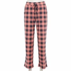Women's Sonoma Goods For Life® Cozy Pajama Pants -Sonoma Goods For Life Shop 4211999 Coral Buffalo Check