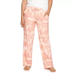 Women's Sonoma Goods For Life® Cozy Pajama Pants -Sonoma Goods For Life Shop 4211999 Coral Tie Dye