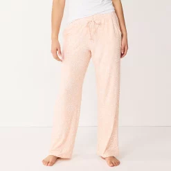Women's Sonoma Goods For Life® Cozy Pajama Pants -Sonoma Goods For Life Shop 4211999 Peach Animal