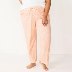 Plus Size Sonoma Goods For Life® Knit Pajama Pants 21 Plus Size Sonoma Goods For Life® Knit Pajama Pants -Sonoma Goods For Life Shop 4212360 Peach Animal