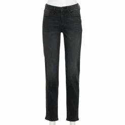 Women's Sonoma Goods For Life® Straight-Leg High-Waisted Curvy Jeans -Sonoma Goods For Life Shop 4380113 Black Wash