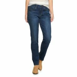Women's Sonoma Goods For Life® Straight-Leg High-Waisted Curvy Jeans -Sonoma Goods For Life Shop 4380113 Eastin