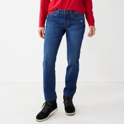 Women's Sonoma Goods For Life® Straight-Leg High-Waisted Curvy Jeans -Sonoma Goods For Life Shop 4380113 Wyatt