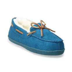 Women's Sonoma Goods For Life® Recycled Faux Suede Moccasin Slippers -Sonoma Goods For Life Shop 4797537 Blue Teal