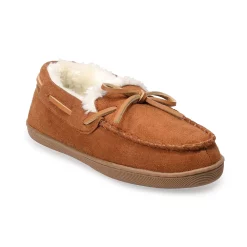 Women's Sonoma Goods For Life® Recycled Faux Suede Moccasin Slippers -Sonoma Goods For Life Shop 4797537 Chestnut