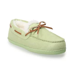 Women's Sonoma Goods For Life® Recycled Faux Suede Moccasin Slippers -Sonoma Goods For Life Shop 4797537 Lime Valley