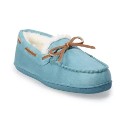 Women's Sonoma Goods For Life® Recycled Faux Suede Moccasin Slippers -Sonoma Goods For Life Shop 4797537 Sutton Blue