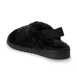 Women's Sonoma Goods For Life® Faux Fur Slide Slipper with Backstrap -Sonoma Goods For Life Shop 4797542 ALT2