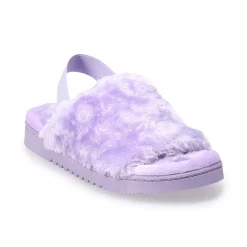 Women's Sonoma Goods For Life® Faux Fur Slide Slipper with Backstrap -Sonoma Goods For Life Shop 4797542 Lavender