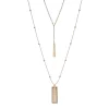 Sonoma Goods For Life® Rectangle Pendant High-Low Necklace