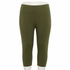 Plus Size Sonoma Goods For Life® Knit Capri Leggings -Sonoma Goods For Life Shop 4878367 Lander Green