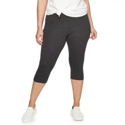 Plus Size Sonoma Goods For Life® Knit Capri Leggings -Sonoma Goods For Life Shop 4878367 Slate