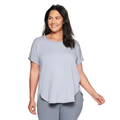 Plus Size Sonoma Goods For Life® Supersoft Short Sleeve Top -Sonoma Goods For Life Shop 4886368 Gray Purple
