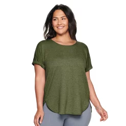 Plus Size Sonoma Goods For Life® Supersoft Short Sleeve Top -Sonoma Goods For Life Shop 4886368 Olive