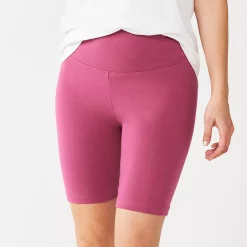 Women's Sonoma Goods For Life® High-Waist Bike Shorts -Sonoma Goods For Life Shop 4910074 Mauve