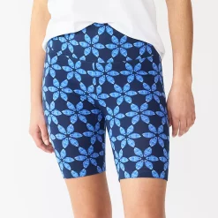 Women's Sonoma Goods For Life® High-Waist Bike Shorts -Sonoma Goods For Life Shop 4910074 Navy Floral