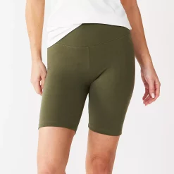 Women's Sonoma Goods For Life® High-Waist Bike Shorts -Sonoma Goods For Life Shop 4910074 Olive