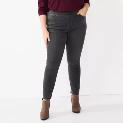 Plus Size Sonoma Goods For Life® Comfortable Favorite Mid-Rise Jeggings -Sonoma Goods For Life Shop 4916239 Skylane