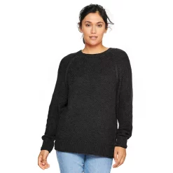 Women's Sonoma Goods For Life® All Over Stitch Crewneck Sweater 29 Women's Sonoma Goods For Life® All Over Stitch Crewneck Sweater -Sonoma Goods For Life Shop 4923526 Black