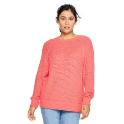 Women's Sonoma Goods For Life® All Over Stitch Crewneck Sweater 30 Women's Sonoma Goods For Life® All Over Stitch Crewneck Sweater -Sonoma Goods For Life Shop 4923526 Coral Breeze