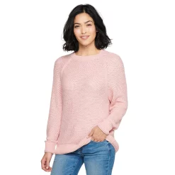 Women's Sonoma Goods For Life® All Over Stitch Crewneck Sweater 21 Women's Sonoma Goods For Life® All Over Stitch Crewneck Sweater -Sonoma Goods For Life Shop 4923526 Light Pink