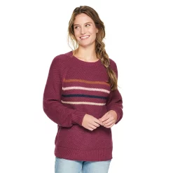 Women's Sonoma Goods For Life® All Over Stitch Crewneck Sweater 33 Women's Sonoma Goods For Life® All Over Stitch Crewneck Sweater -Sonoma Goods For Life Shop 4923526 Purple Stripe