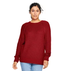 Women's Sonoma Goods For Life® All Over Stitch Crewneck Sweater 31 Women's Sonoma Goods For Life® All Over Stitch Crewneck Sweater -Sonoma Goods For Life Shop 4923526 Red