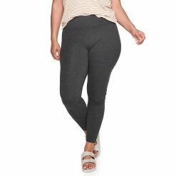 Plus Size Sonoma Goods For Life® Midrise Leggings -Sonoma Goods For Life Shop 4966829 Heather Gray