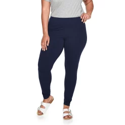 Plus Size Sonoma Goods For Life® Midrise Leggings -Sonoma Goods For Life Shop 4966829 Navy