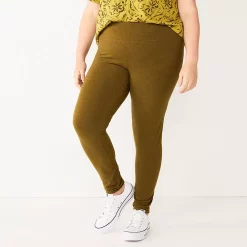Plus Size Sonoma Goods For Life® Midrise Leggings -Sonoma Goods For Life Shop 4966829 Olive