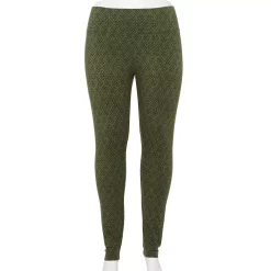 Plus Size Sonoma Goods For Life® Midrise Leggings -Sonoma Goods For Life Shop 4966829 Olive Geo Floral