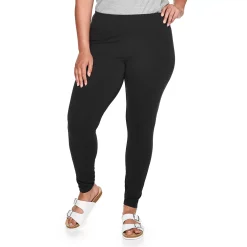 Plus Size Sonoma Goods For Life® Midrise Leggings -Sonoma Goods For Life Shop 4966829 Pitch Black