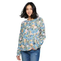 Women's Sonoma Goods For Life® Everyday Crewneck Sweatshirt 42 Women's Sonoma Goods For Life® Everyday Crewneck Sweatshirt -Sonoma Goods For Life Shop 4974237 Light Blue Floral