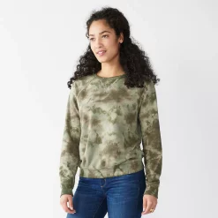 Women's Sonoma Goods For Life® Everyday Crewneck Sweatshirt 35 Women's Sonoma Goods For Life® Everyday Crewneck Sweatshirt -Sonoma Goods For Life Shop 4974237 Olive Dye