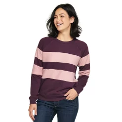 Women's Sonoma Goods For Life® Everyday Crewneck Sweatshirt 38 Women's Sonoma Goods For Life® Everyday Crewneck Sweatshirt -Sonoma Goods For Life Shop 4974237 Plum Stripe